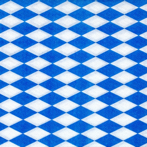 100 Servietten Bayrisch-Blau 1-lag. 33x33cm 1/4 Falz 11121