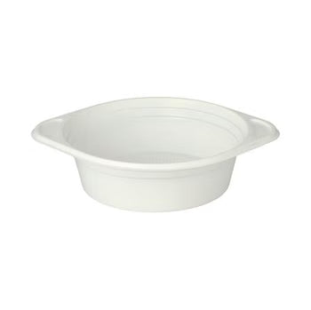 100 Suppenterrine, PP rund 500 ml Ø 15,6 cm · 4,5 cm weiss mit Anfasser