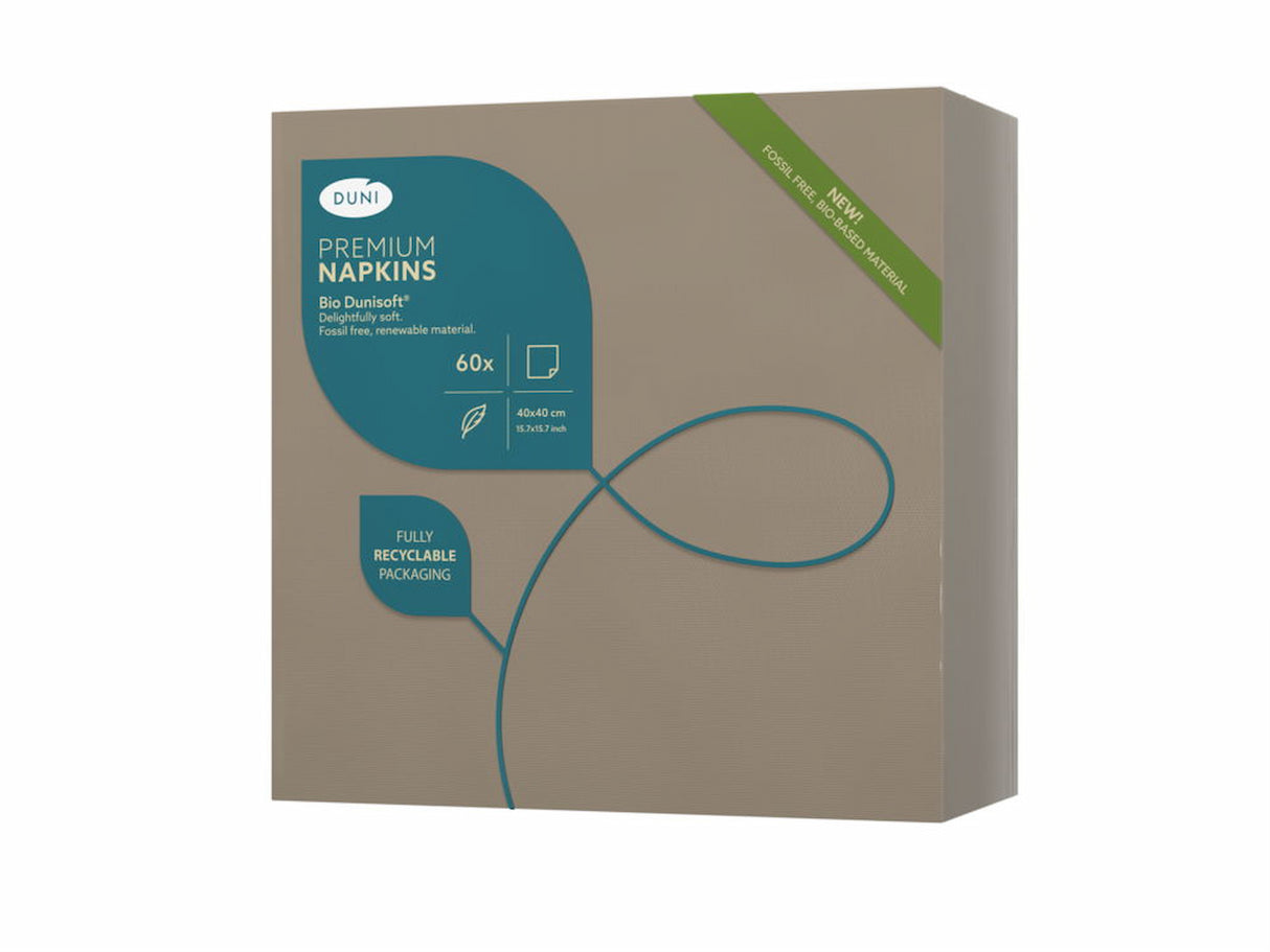 60 Bio Dunisoft® Servietten greige 40x40cm 200936