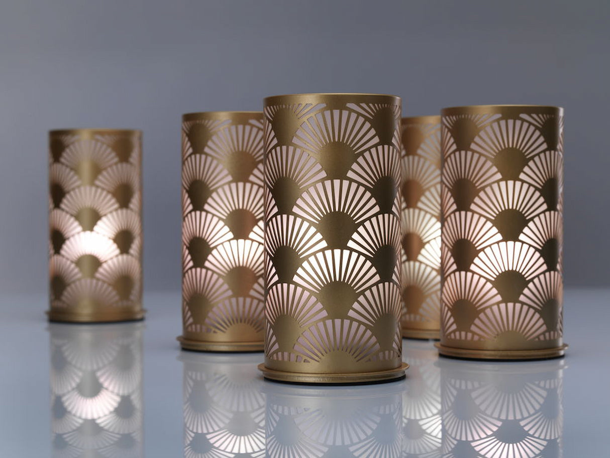 1 Duni Kerzenhalter Peacock gold Metall 181015