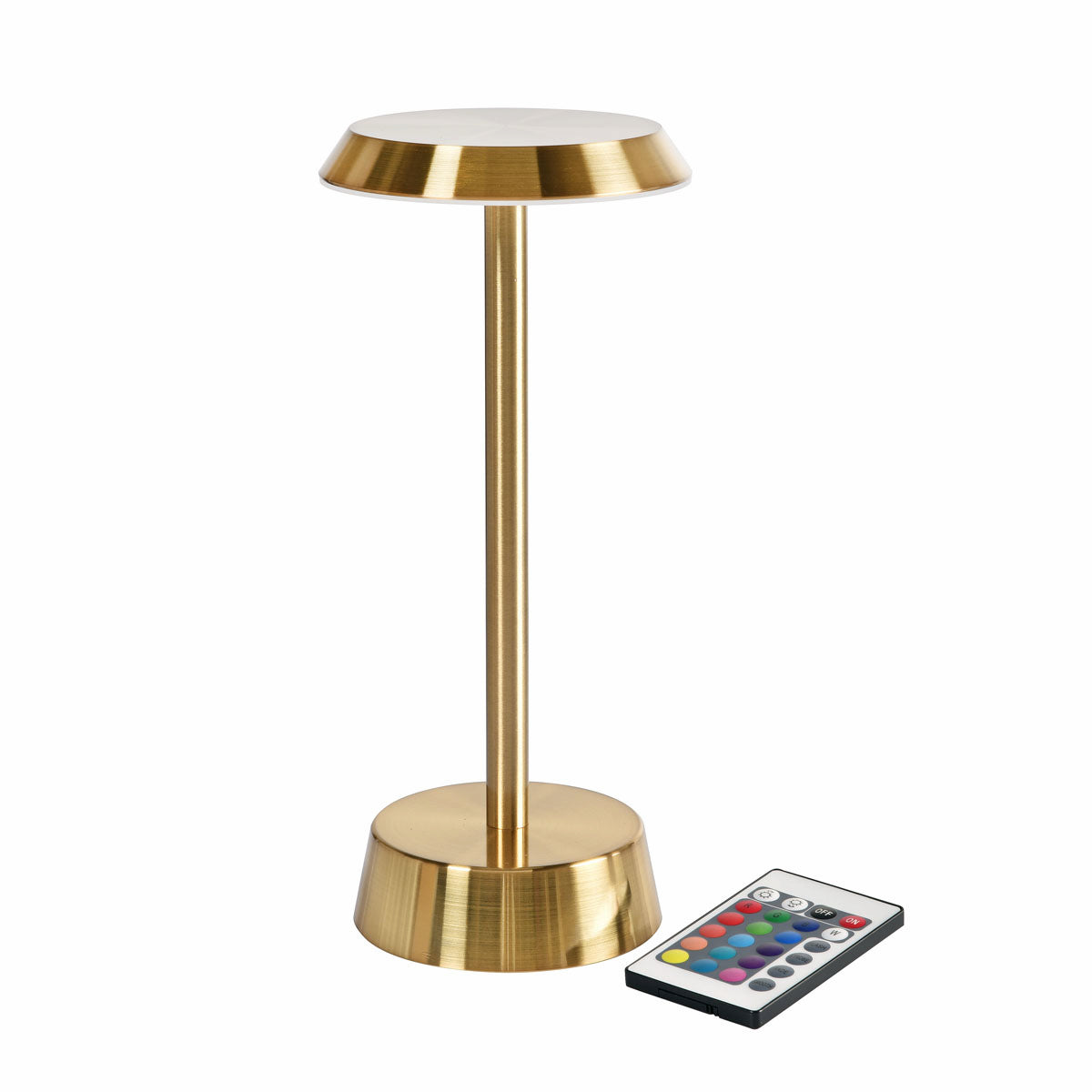 6 Duni LED Lampen kabellos Nour brass, 206427 inklusive Ladestation