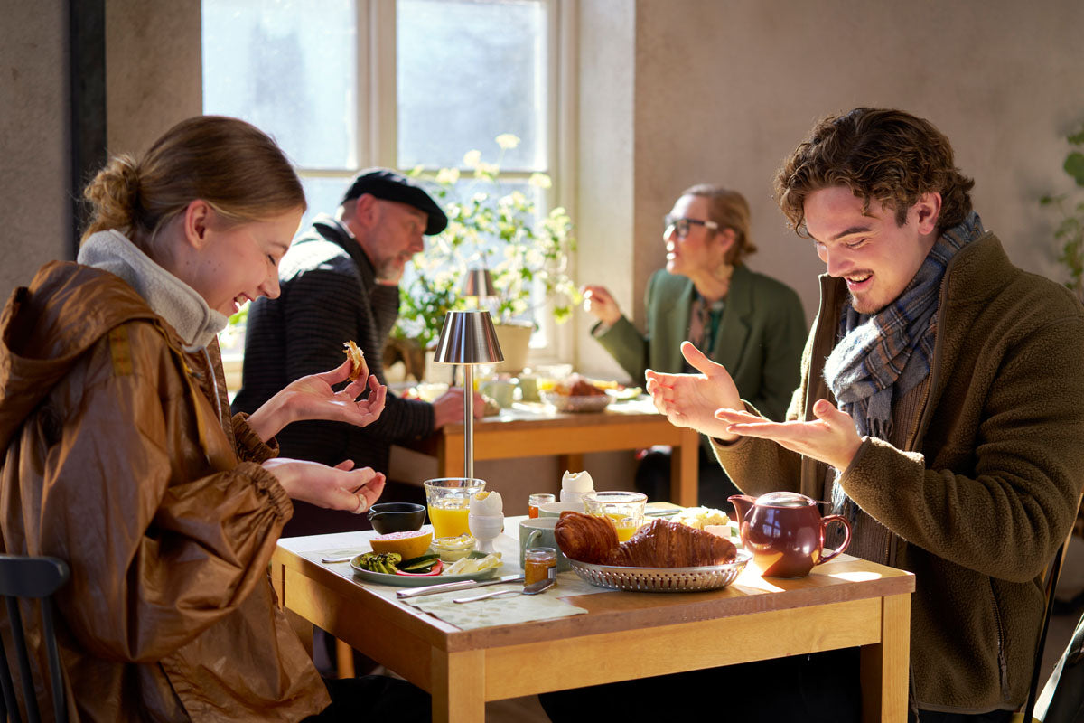 6 Duni LED Lampen kabellos Zelda silber 208759 inklusive Ladestation