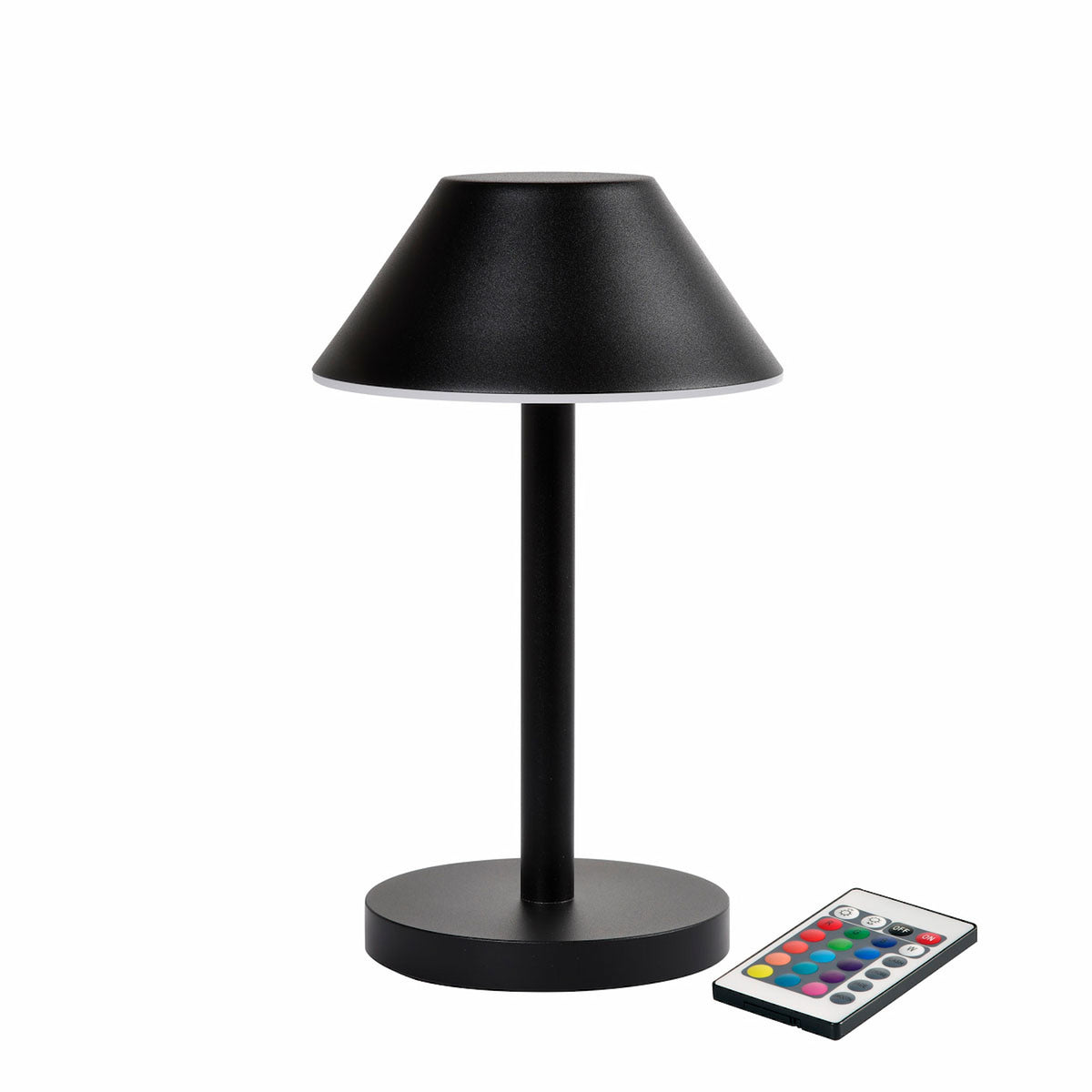 6 Duni LED Lampen kabellos Zelda MIDI schwarz, 210395 inklusive Ladestation