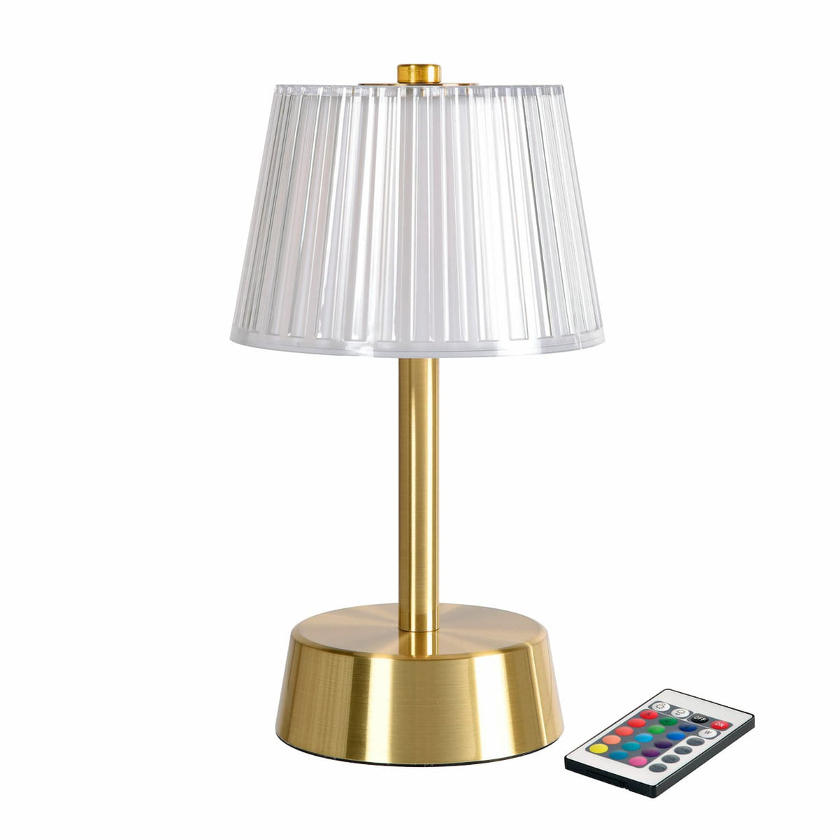 6 Duni LED Lampen kabellos Jay gold, 210398 inklusive Ladestation