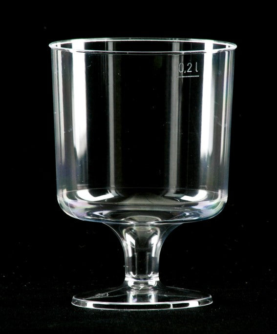 50 Einweg-Weingläser 200 ml glasklar