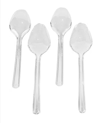 100 Mehrweg Löffel, Deluxe, transparent, 17,5 cm