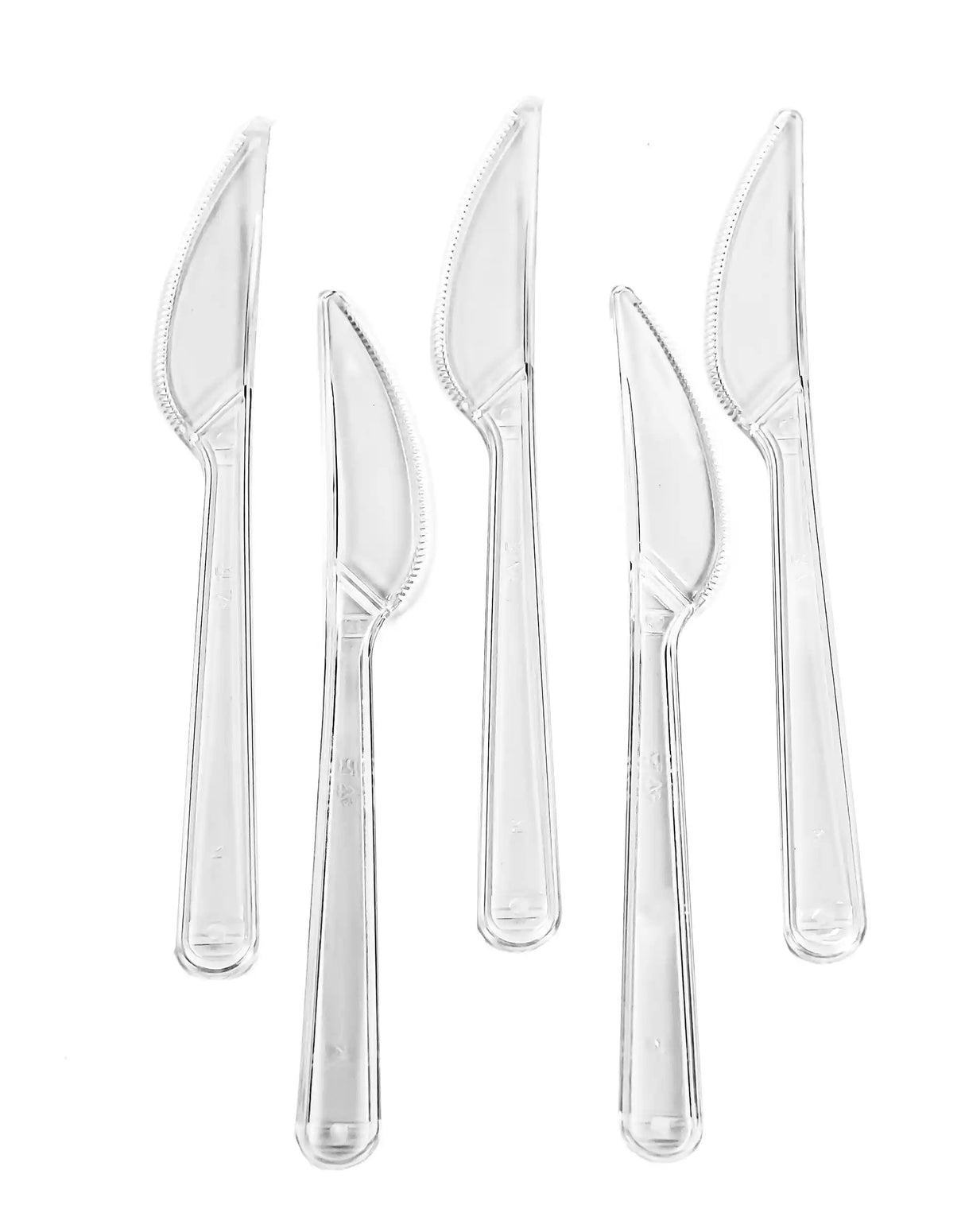 100 Mehrweg Messer Deluxe transparent 175 cm