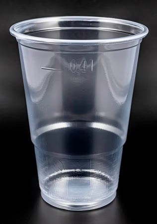 400 Trinkbecher PP, klar-glatt, mit Eichstrich, transparent, 400 ml, 08111