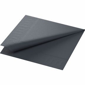 250 DUNI Servietten schwarz 3-lag. 33x33 cm 1/4 Falz 149070