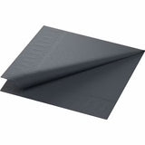 250 DUNI Servietten, schwarz, 3-lag., 33x33 cm, 1/4 Falz 149070