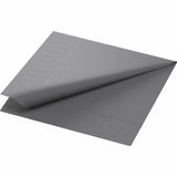 250 DUNI Servietten granit grey 3-lag. 33x33 cm 1/4 Falz 156915