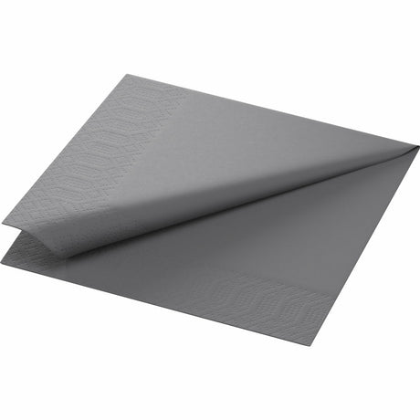 250 DUNI Servietten granit grey 3-lag. 33x33 cm 1/4 Falz 156915