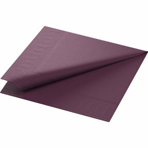 1000 DUNI Servietten, plum, 3-lag., 33x33 cm, 1/4 Falz 165531