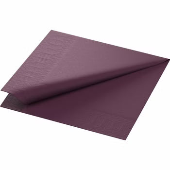 250 DUNI Servietten, plum, 3-lag., 33x33 cm, 1/4 Falz 165531