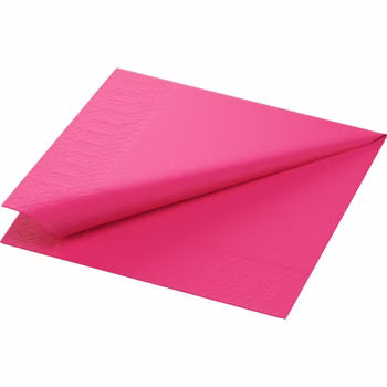 250 DUNI Servietten, fuchsia, 3-lag., 33x33 cm, 1/4 Falz 165536