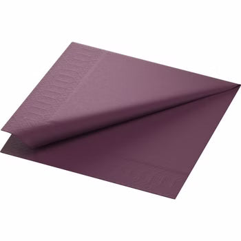 1000 Duni Servietten, plum, 3-lag., 40x40 cm, 1/4 Falz, 165552