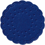 3000 Duni Tissue-Untersetzer, rund Ø 7,5 cm Dunkelblau Mehrlagig, 165727