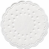 3000 Duni Tissue-Untersetzer, rund Ø 7,5 cm Weiß Mehrlagig, 165734