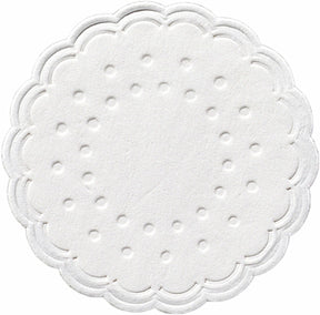 3000 Duni Tissue-Untersetzer, rund Ø 7,5 cm Weiß Mehrlagig, 165734