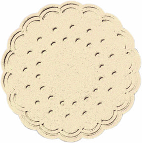 250 Duni Tissue-Untersetzer, rund Ø 7,5 cm Cream Mehrlagig, 165744