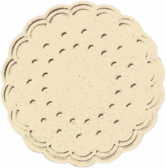 250 Duni Tissue-Untersetzer, rund Ø 7,5 cm Cream Mehrlagig, 165744