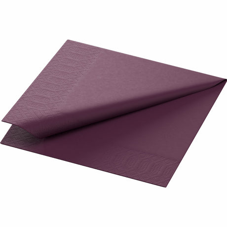 250 DUNI Cocktail-Servietten, plum, 3-lag., 24x24 cm, 1/4 Falz, 168410