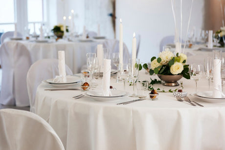 15 Duni Evolin® Tischdecken rund weiss Ø 180cm 171137