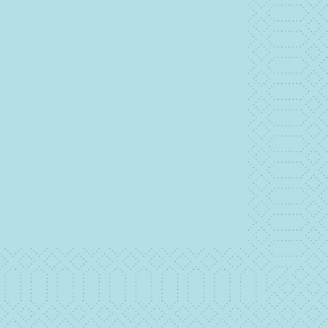 1000 DUNI Servietten mint blue 3-lag. 33x33 cm 1/4 Falz 171545