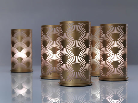 1 Duni Kerzenhalter Peacock gold Metall 181015