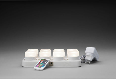 Duni 8er LED Mini Lamp -Set 186495 Multicolor inkl. Fernbedienung und 8er Ladestation (Produktionsdatum 2025)