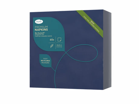 60 Bio Dunisoft® Servietten dunkelblau 40x40cm 200894