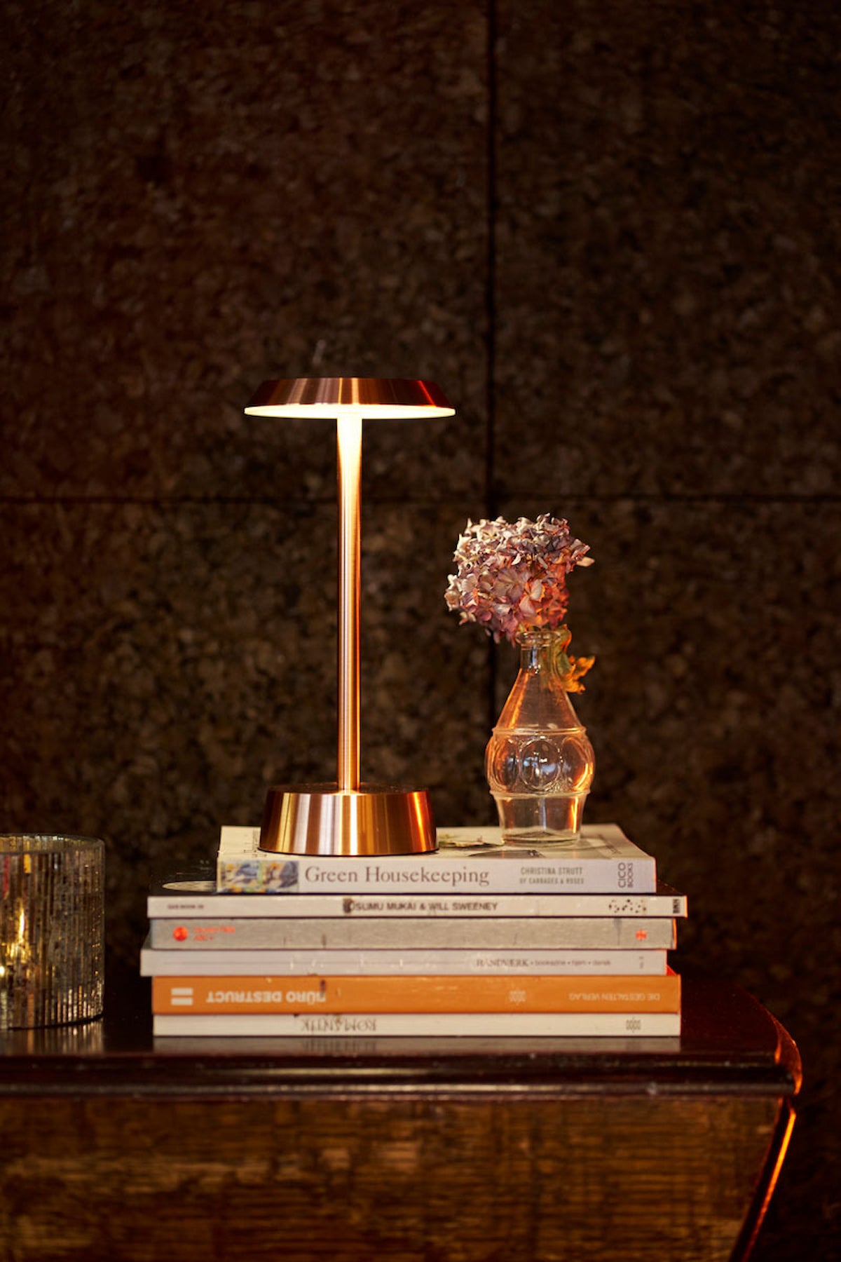 1 Duni LED Lampe kabellos Nour rose gold, 208760 inklusive Ladestation