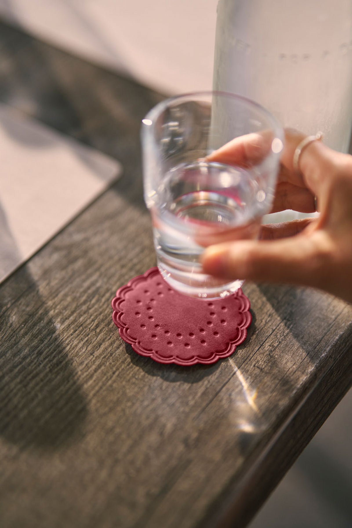 250 Duni Tissue-Untersetzer, rund Ø 7,5 cm Bordeaux Mehrlagig, 165726