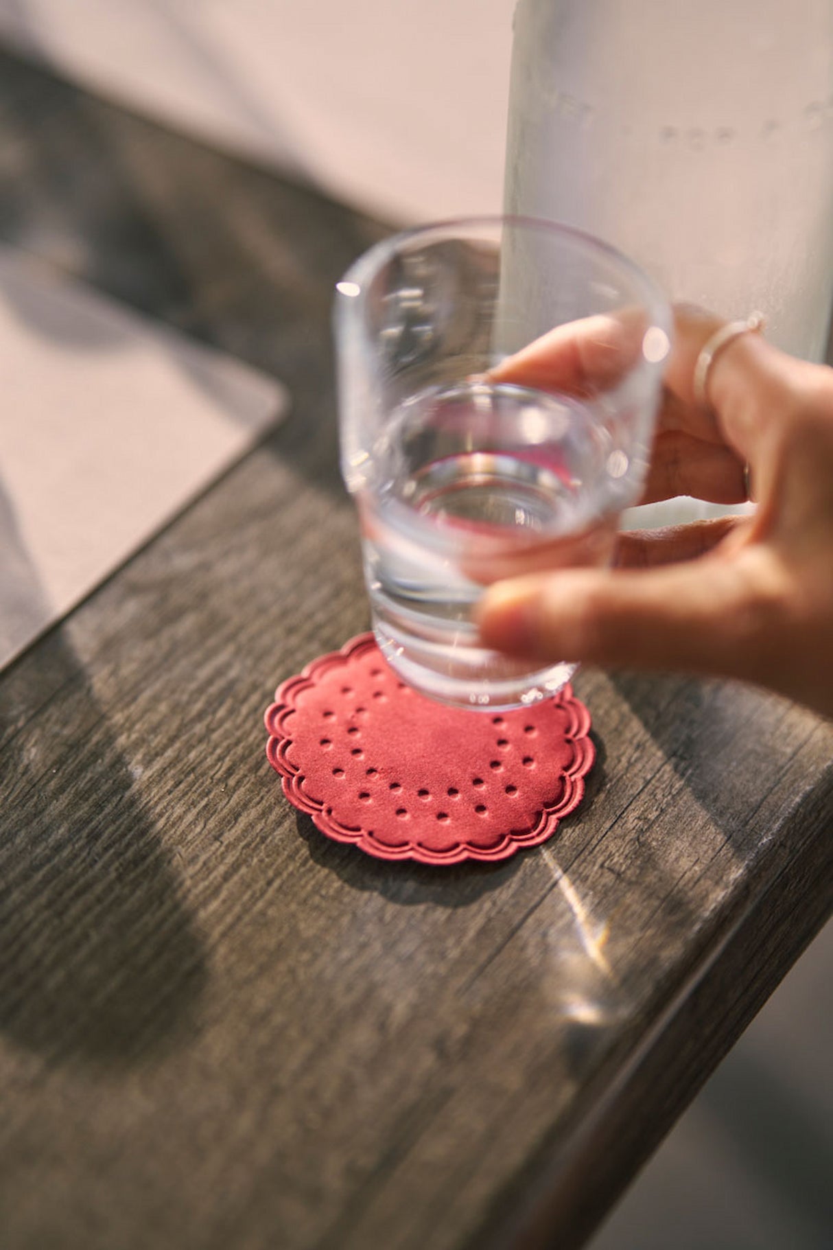 3000 Duni Tissue-Untersetzer, rund Ø 7,5 cm Rot Mehrlagig, 165725