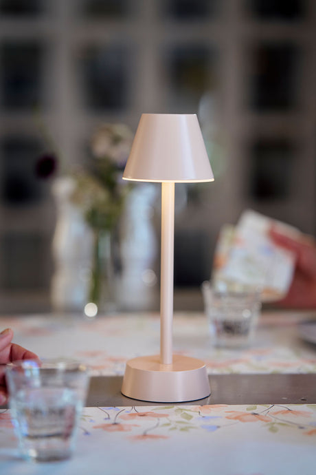 1 Duni LED Lampe kabellos Zelda soft pink 206420 inklusive Ladestation