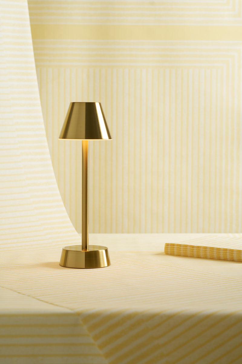 1 Duni LED Lampe kabellos Zelda brass 206423 inklusive Ladestation