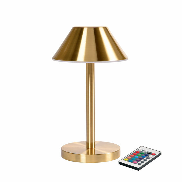 6 Duni LED Lampen kabellos Zelda MIDI gold, 210394 inklusive Ladestation