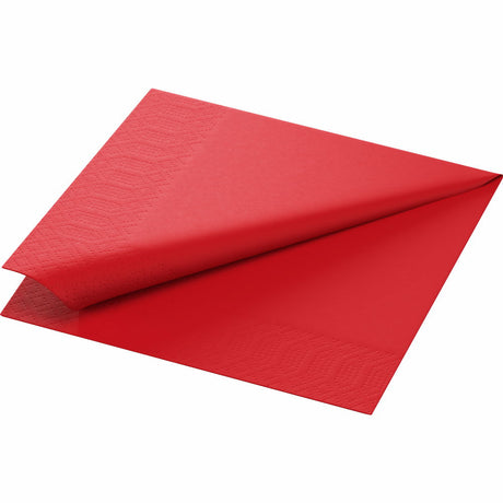 250 DUNI Servietten rot 3-lag. 33x33 cm 1/4 Falz 211109