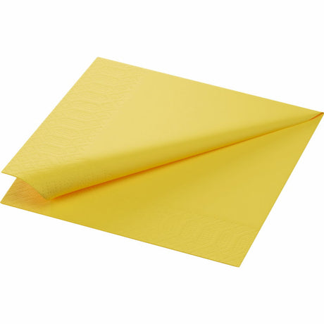 250 DUNI Servietten, gelb, 3-lag., 33x33 cm, 1/4 Falz, 211314