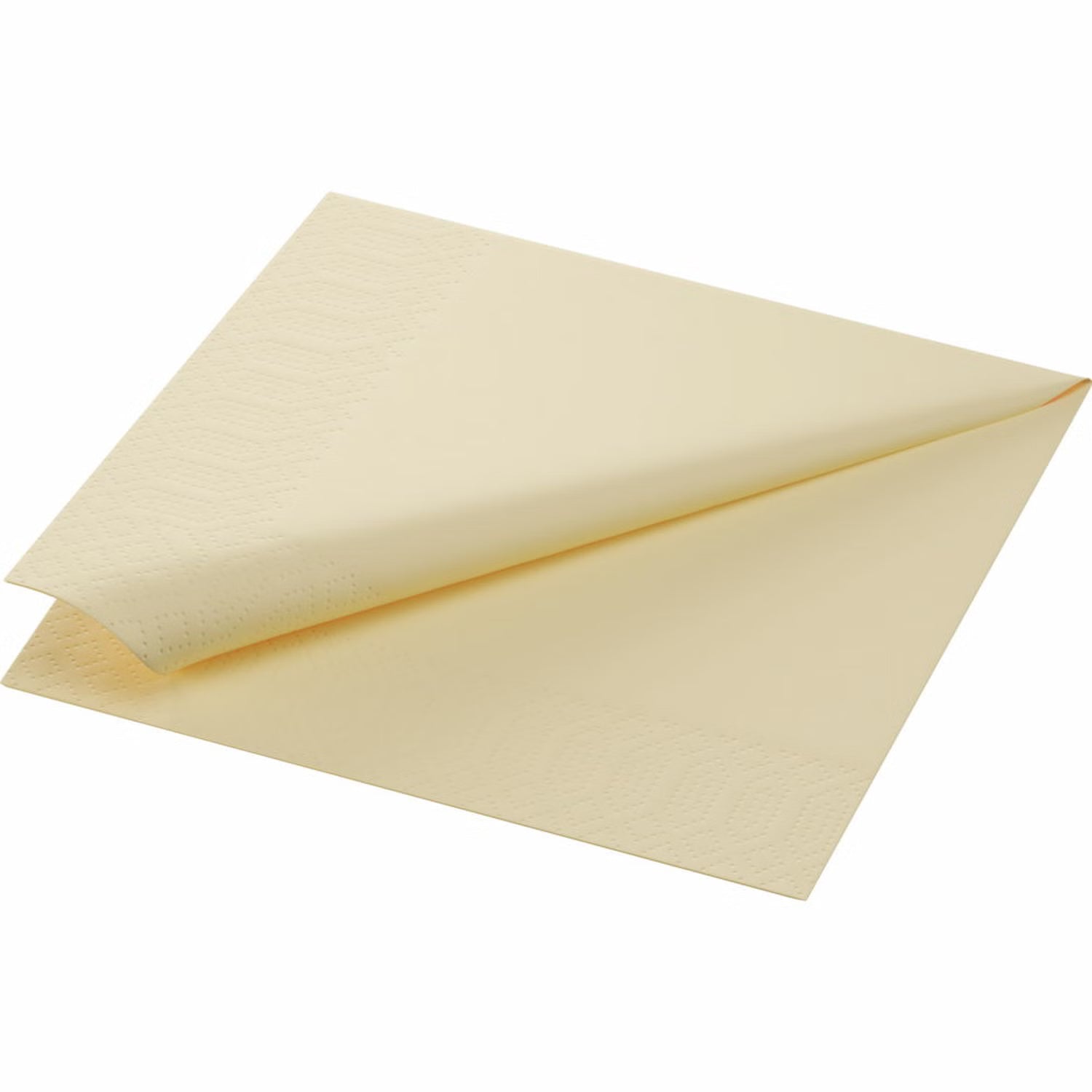 250 DUNI Servietten, cream 3-lag., 33x33 cm, 1/4 Falz, 211475