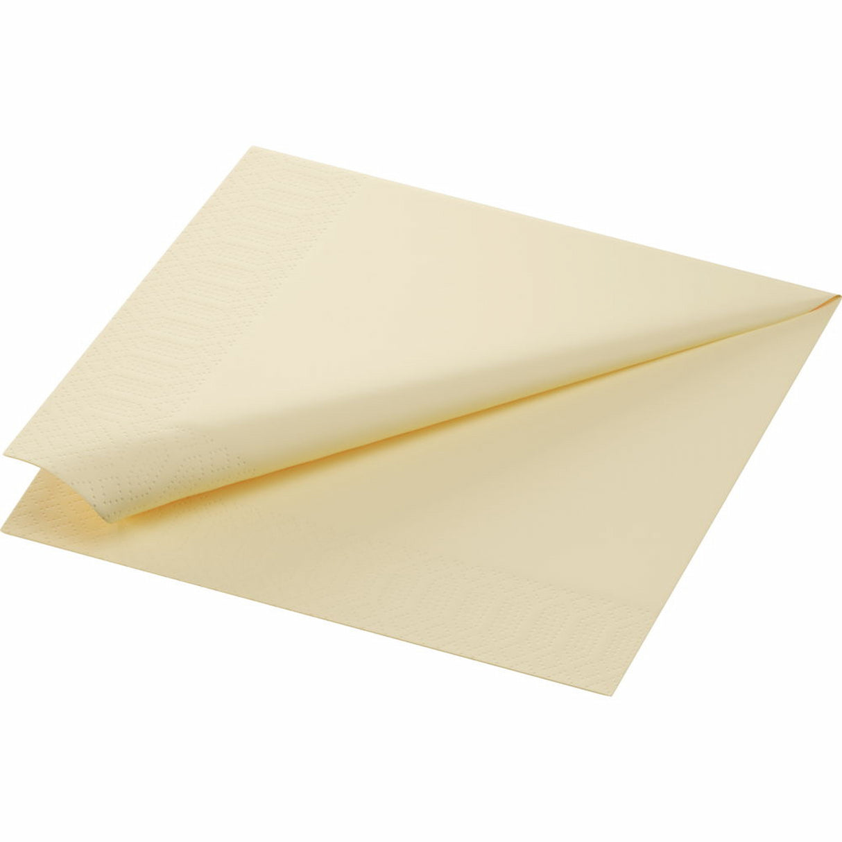 250 Duni Servietten cream 3-lag. 40x40 cm 1/4 Falz 213455