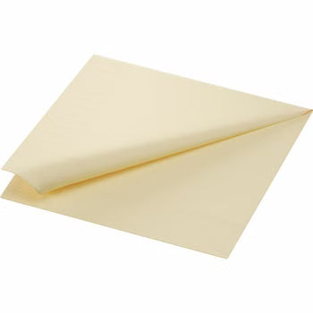 1000 Duni Servietten, cream, 3-lag., 40x40 cm, 1/4 Falz, 213455