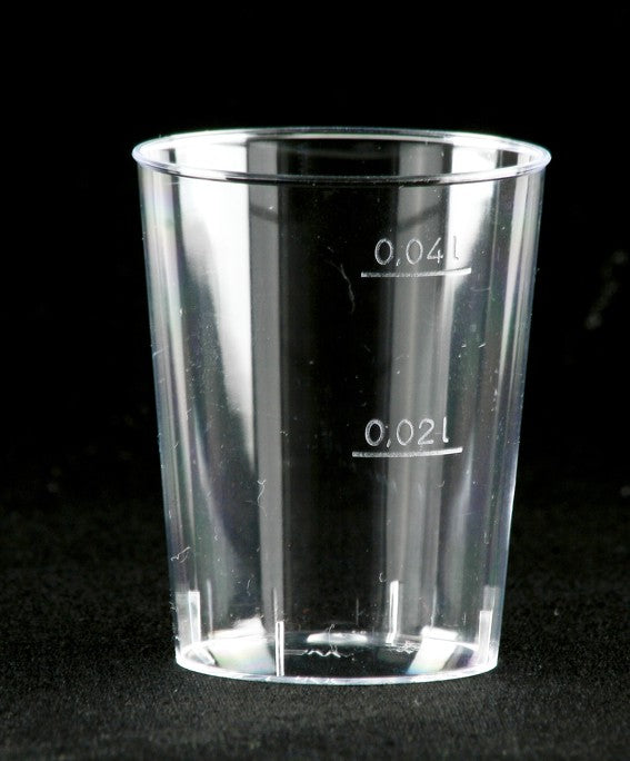 1000 Einweg Schnapsgläser 4 cl glasklar