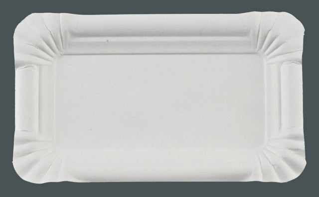 1000 Pappteller rechteckig 10 x 16 cm weiß