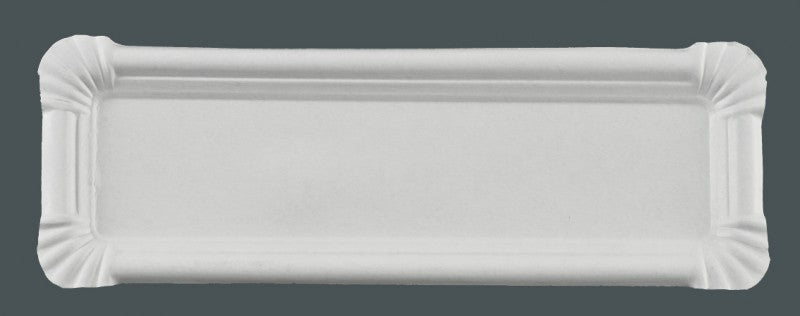 2500 Pappteller rechteckig 8 x 23 cm