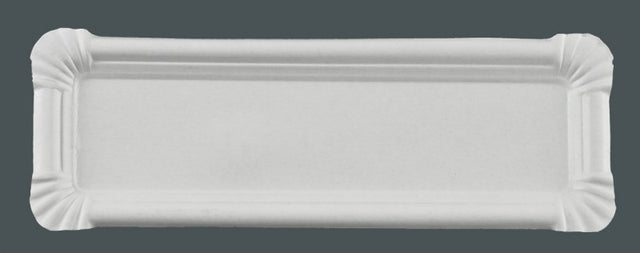 2500 Pappteller rechteckig 8 x 23 cm