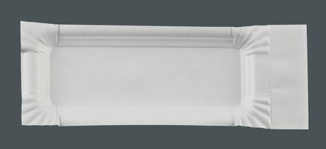 250 Pappteller rechteckig 8 x 18+3 cm