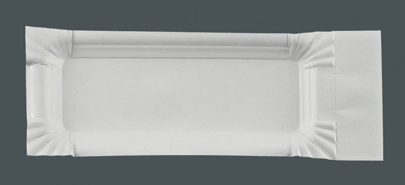 3000 Pappteller rechteckig, 8 x 18+3 cm