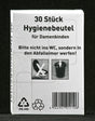 150 PE Hygienebeutel 87x127x19 mm 5 x 30 St.