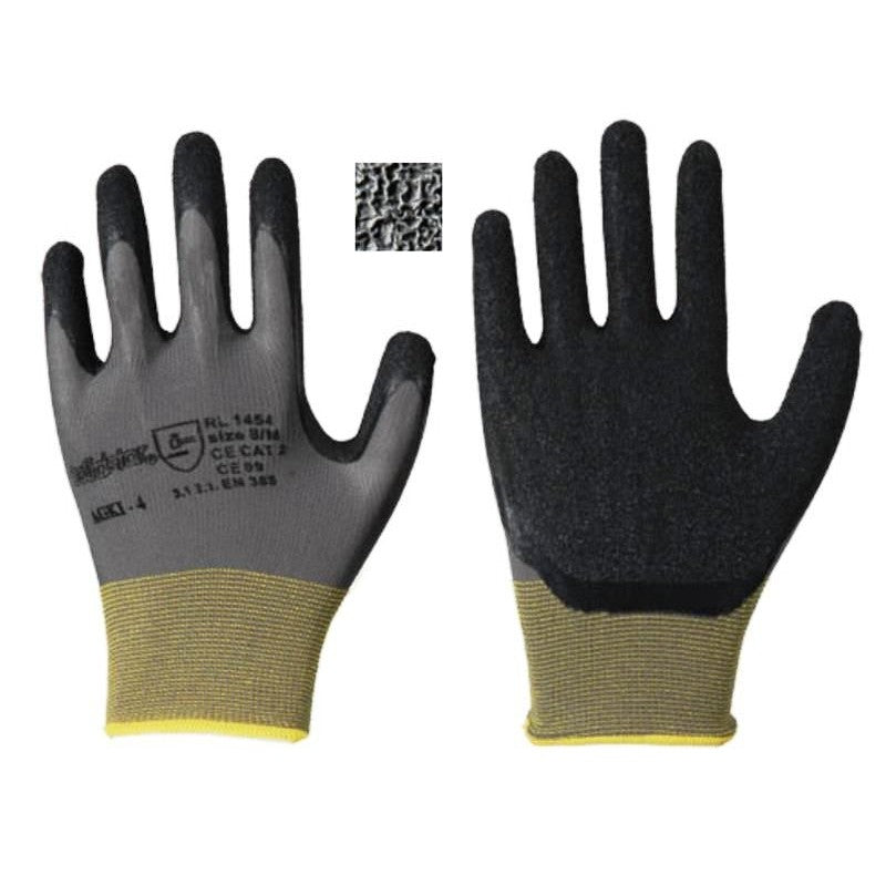 12 Paar Latex-Feinstrick-Handschuhe grau, Gr. 8
